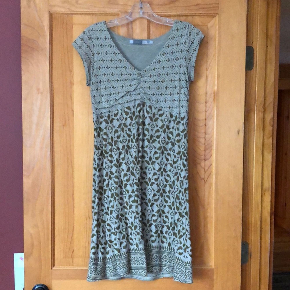 Athleta earth green burnout dress, small